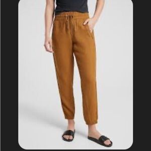 Athleta Cabo Linen Jogger Pants